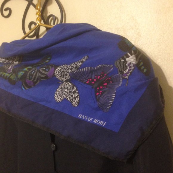 Hanae Mori Accessories - Vintage Hanae Mori butterfly Silk Scarf